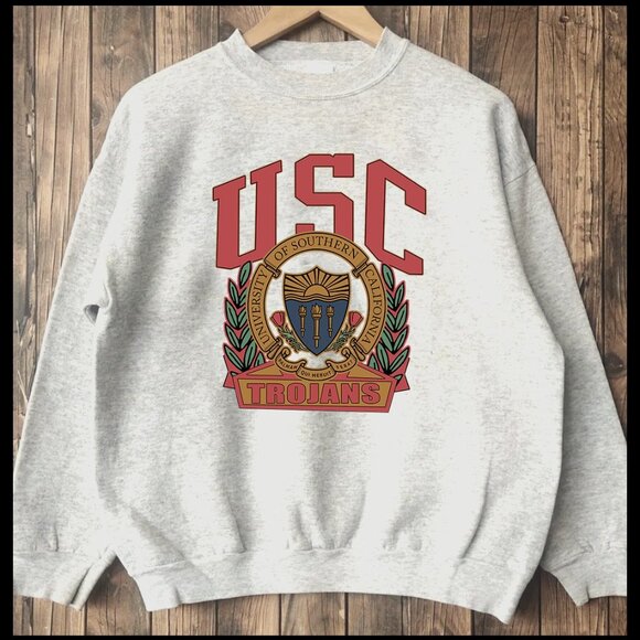 Vintage USC Trojans Sweatshirt, University of Southern California Shirt Tee - Picture 1 of 2